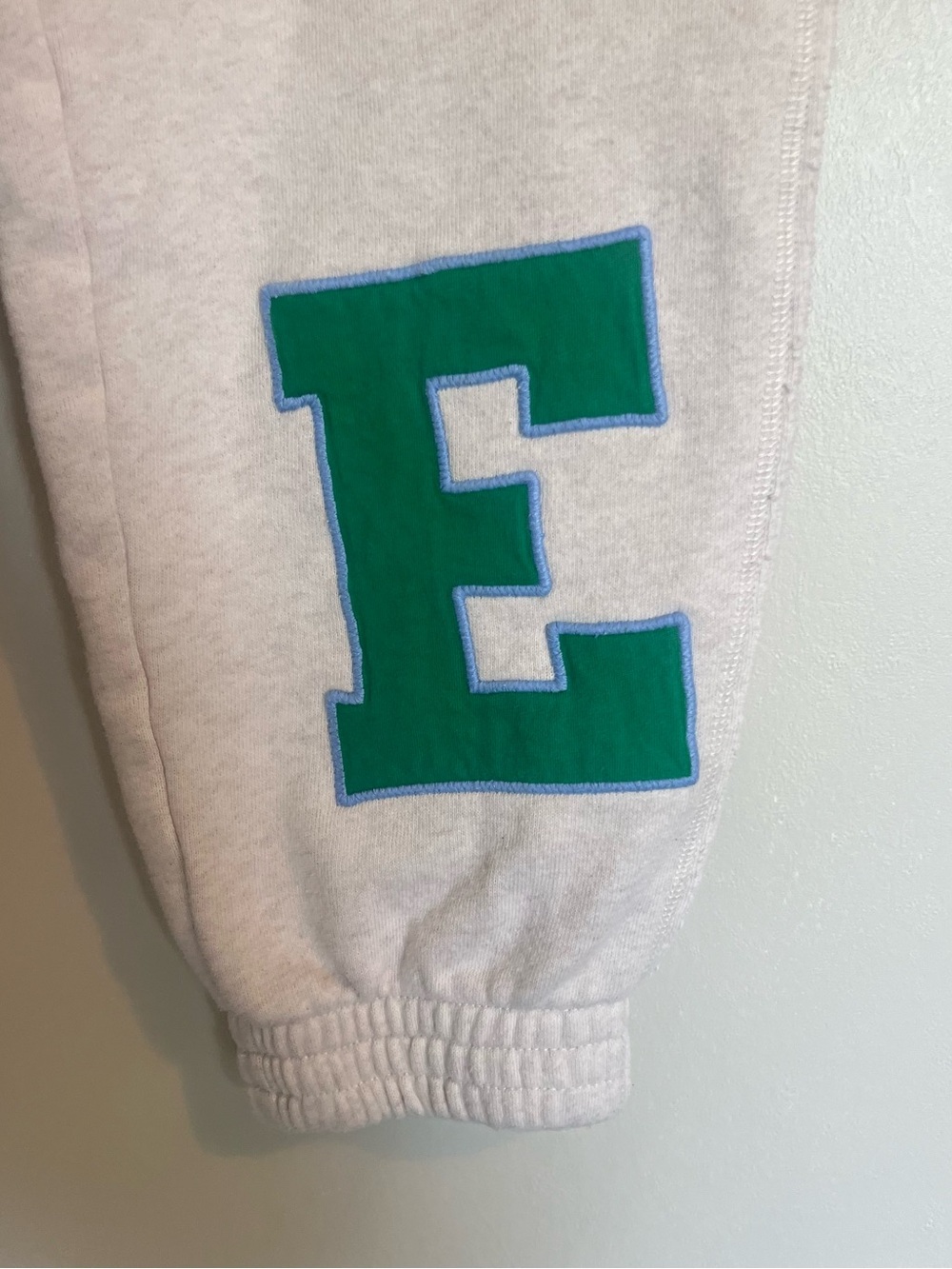 aerie Cream Sweatpants with Colorful 'LOVE' Letter Patches - Picture 6 of 12